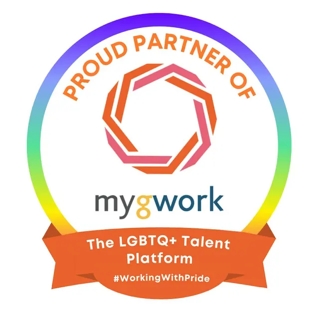 Proud partner of myGwork, the LGBTQ+ Talent Platform, with #WorkingWithPride.